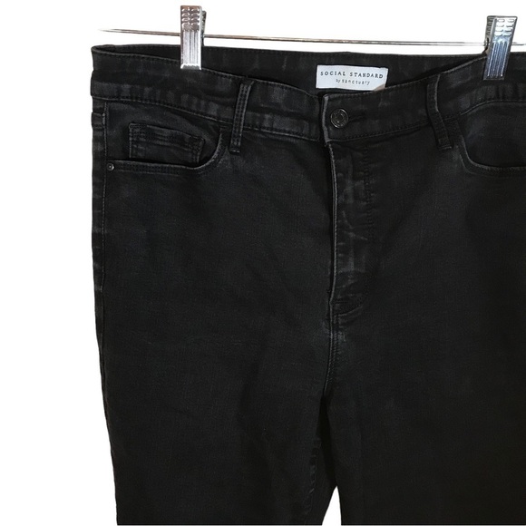 Social standard by sanctuary women’s high rise skinny black jeans size 14/32 - Picture 2 of 11